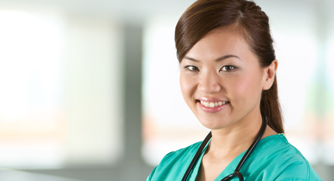 Smiling Asian Female Nurse