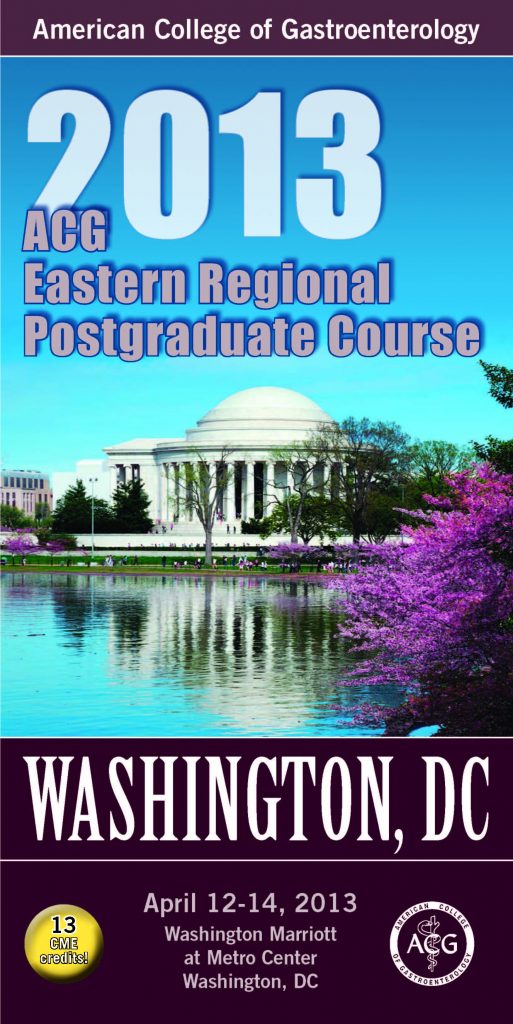 2013 American College of Gastroenterology postgraduate course brochure