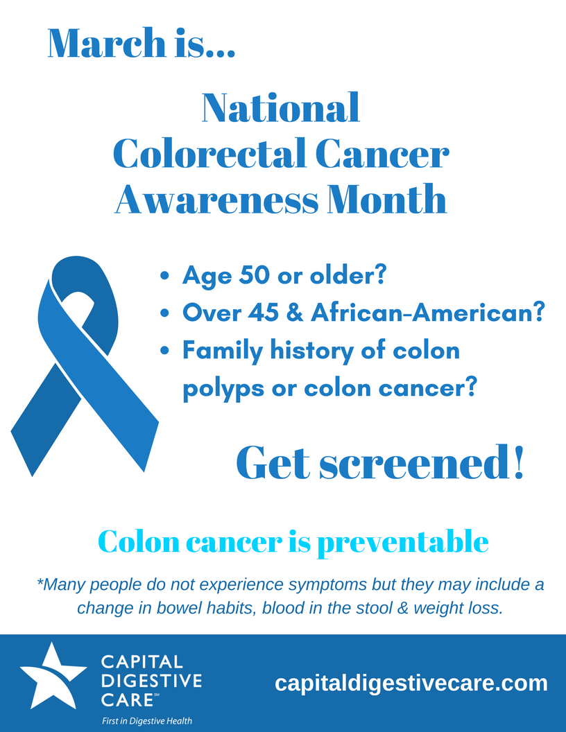 Colon Cancer Awareness Month 2018 - Capital Digestive Care