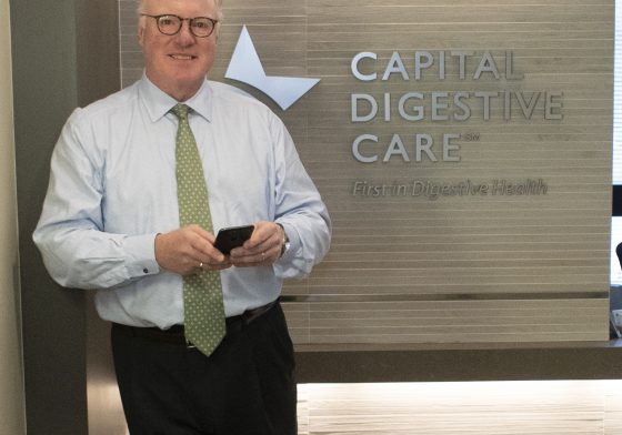 Kevin Harlen in Capital Digestive Care office