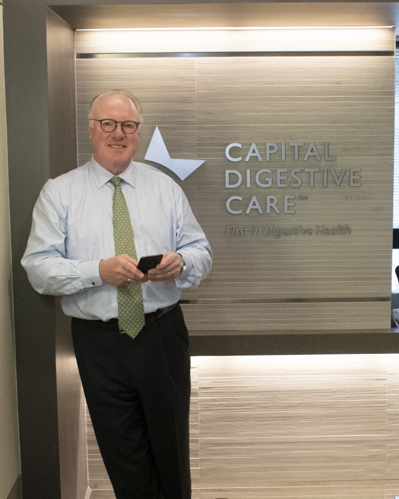 Kevin Harlen in Capital Digestive Care office