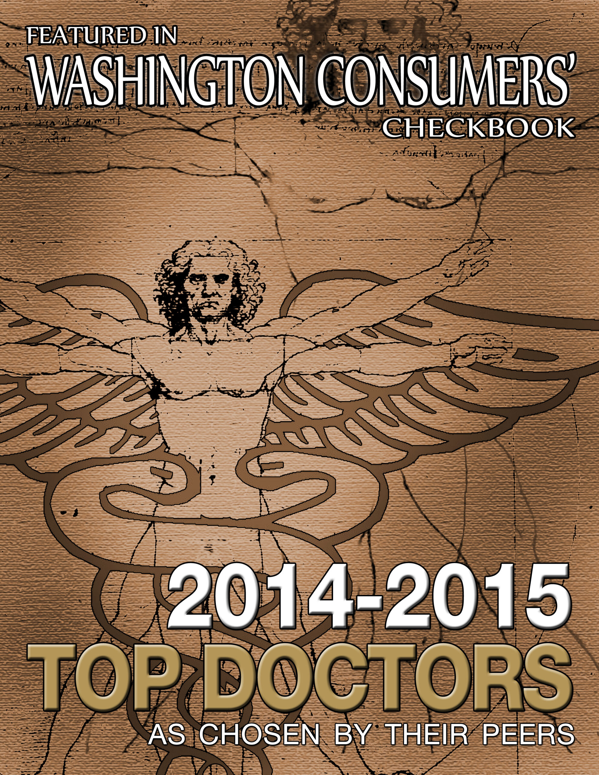 Graphic saying featured in Washington Consumers' Checkbook 2014-2015 Top Doctors as chosen by their peers