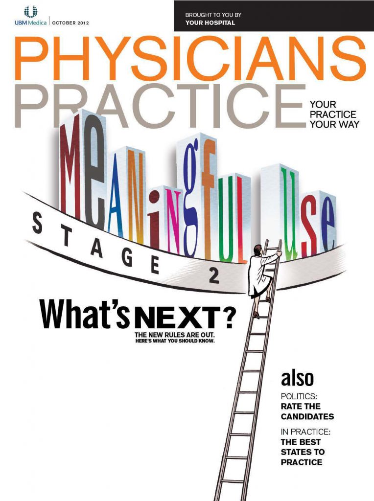 Physicians Practice Cover with Dr. Peter Kaufman article