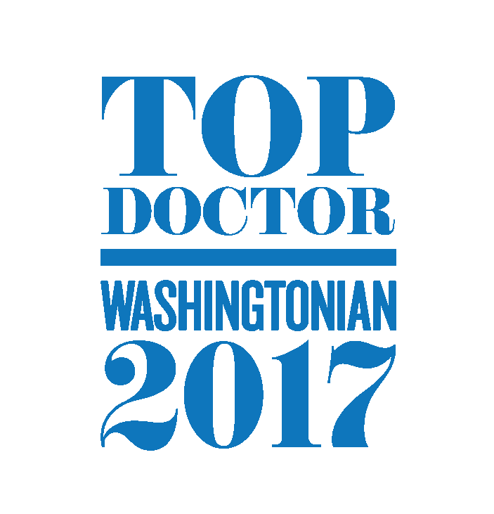 Graphic saying Top Doctor Washingtonian 2017