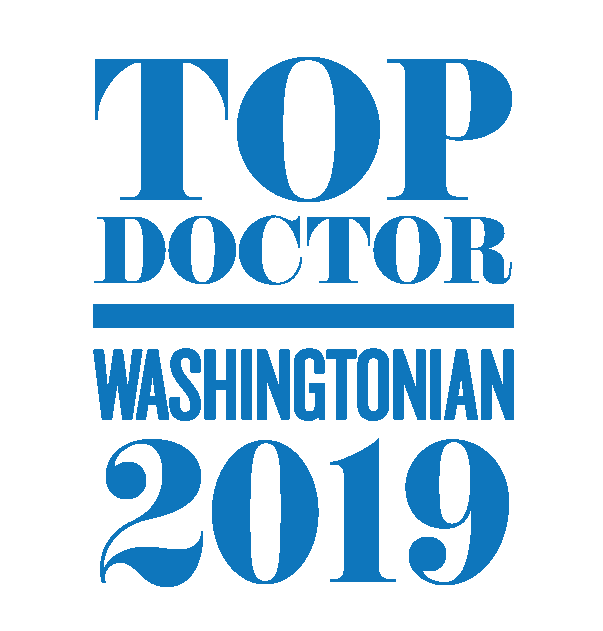 Graphic saying Top Doctor Washingtonian 2019