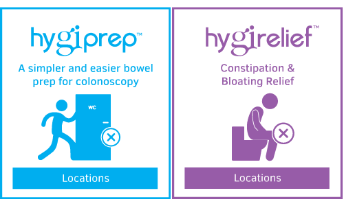 illustration of colonoscopy prep and constipation relief