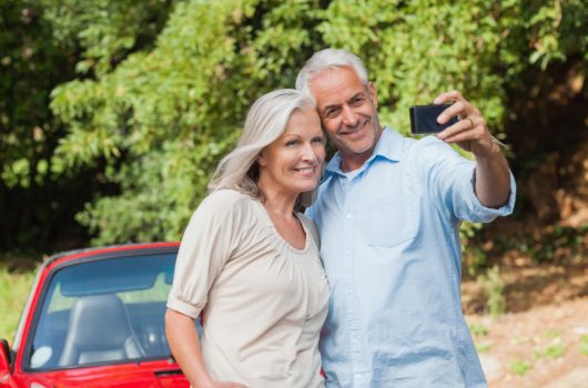 Baby Boomers taking a selfie