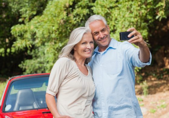 Baby Boomers taking a selfie